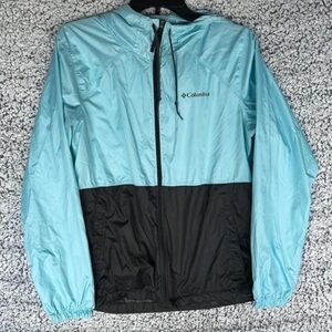 Columbia Women's Aqua and Black Windbreaker